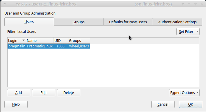 Screen animation of Yast the explain how to change the root password on openSUSE Tumbleweed.