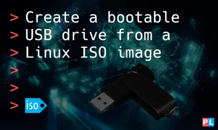 Feature image for the article about how to create a bootable USB drive from a Linux ISO image