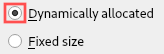 Screenshot that shows you to select the option dynamicaaly allocated for the VDI file.
