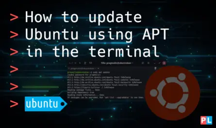 Feature image for the article about how to update Ubuntu using APT in the terminal