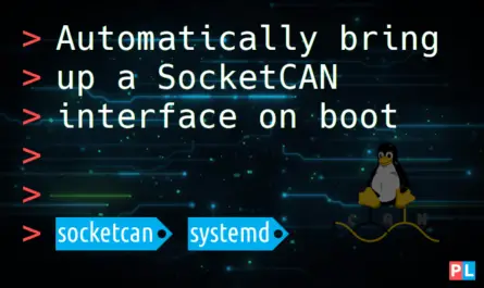 Feature image for the article about how to automatically bring up a SocketCAN interface on boot