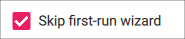 Make sure to check the box "Skip first-run wizard". We are performing a headless setup of the Raspberry PI, which won't have a desktop environment. Therefore, the first-run wizard won't be able to run anyways.