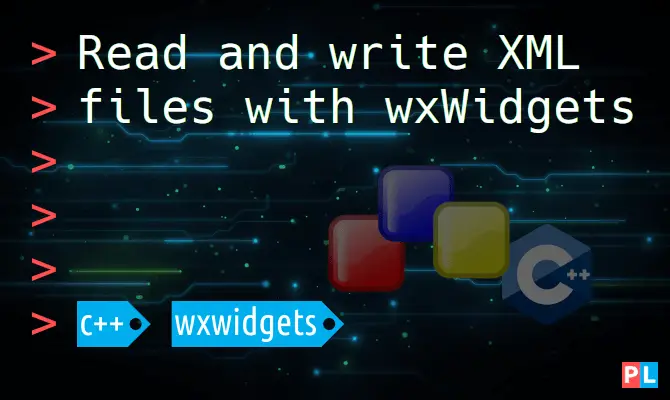 Feature image for the article about how to read and write XML files with wxWidgets
