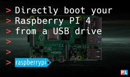 Feature image for the article about how to directly boot your Raspberry PI 4 from a USB drive