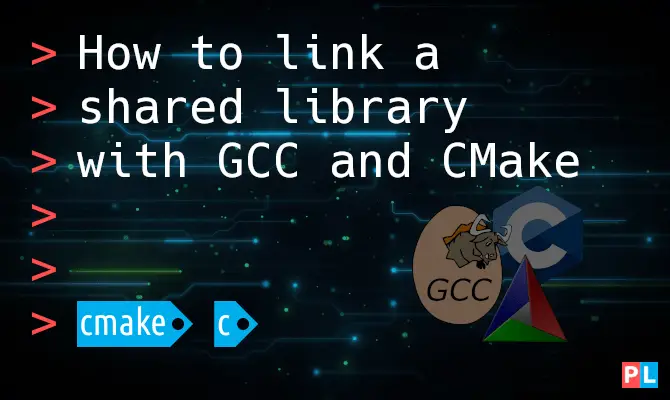 Feature image for the article about how to link a shared library with GCC and CMake