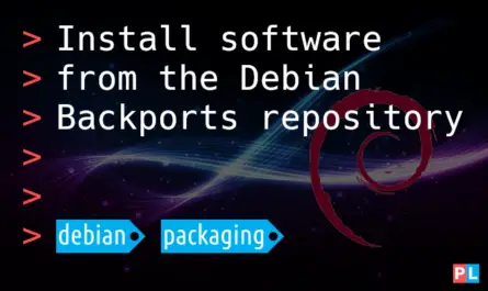 Feature image for the article about how to install software from the Debian Backports repository