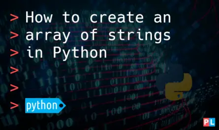 Feature image for the article about how to create an array of strings in Python