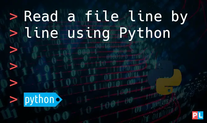 Feature image for the articlee about how to read a file line by line using Python