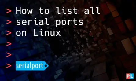 Feature image for the article about how to list all serial ports on Linux