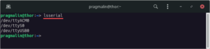 How to list all serial ports on Linux - PragmaticLinux